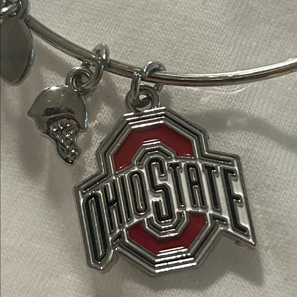 Ohio State Silver Bangle Bracelet. - Picture 3 of 4